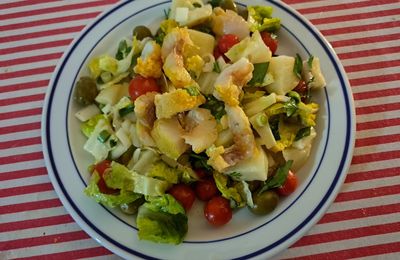 Salade terre-mer de pommes de terre et lieu noir