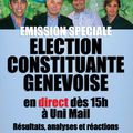 47] Election constituante Genevoise dimanche 19 octobre dès 15h sur Léman Bleu 