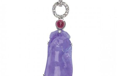 Jade and ruby pendant by David Lin Jades 