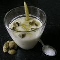 " Pana Cotta " de fromage blanc aux éclats de caramel