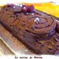 Bûche au chocolat et à la framboise