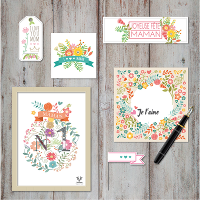 DIY printables : une fête des mères romantique