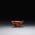 A small rhinoceros horn carved libation cup - 17th/18th century