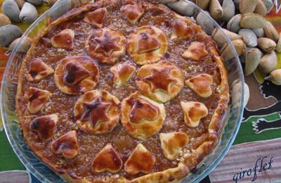 Tarte amandes et confiture de pêche 