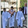 Eglise Sainte-Cécile (2/4) - Procession et bénédiction du nouveau coq de l'église...