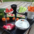 Petit train de légumes et ses deux sauces