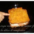 croques monsieurs pané au saumon fumé