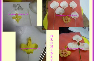 Modelage Orchidée pâte à sucre