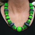collier africain vert inspiration "les bijoux d'Akak"