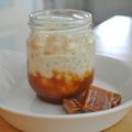 Riz au lait sur lit de caramel à la fleur de sel