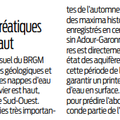 Niveau des nappes d'eau souterraines