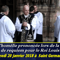 Le texte de l’homélie prononcé lors de la Messe de requiem pour Louis XVI