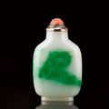 A fine jadeite snuff bottle. late Qing dynasty