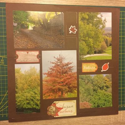 Scrapbooking : Page automnale