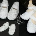 Petit cadeau de naissance en boutis: les chaussons