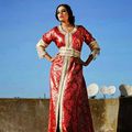 Caftan marocain demi-manche pas cher