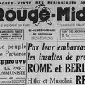 Djemad Chérif dans Rouge-Midi en avril 1939