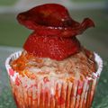 Cupcake tomate au coeur de chèvre et son chapeau de chorizo