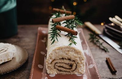 Buche pomme façon cinnamon rolls