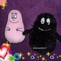 Lot Barbapapa noir et rose (Jemini) - www.doudoupeluche.fr