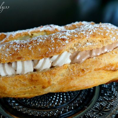 Éclairs bi-goût à la mousse de crème de marron et de Nutella