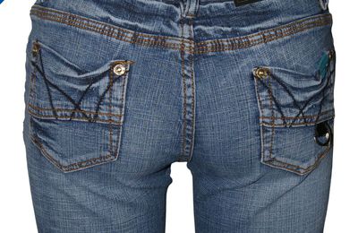 Jeans Bootcut Délavé Stretch Taille Basse