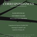 "CORRESPONDANCES" Kang Byung Ki, Victorien Ezard,William Van Straten.Vernissage 4 rue Maubet samedi 9 juin à partir de 18h30