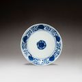 A blue and white ‘lotus’ dish, Mark and period of Jiajing 