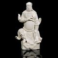 A blanc de chine figure of Guandi. Qing dynasty, 17th century