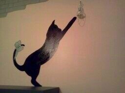 peinture mural : 1 er dessin le chat de paris