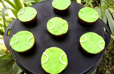 Muffins cupcakes balles de tennis