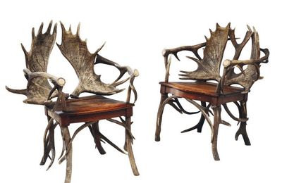 Mobilier de cabinet de chasse @ Pierre Bergé & associés, Vente Shabby Chic