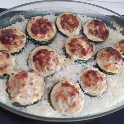 Encore des courgettes rondes farcies 