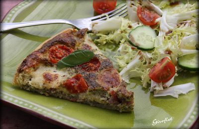 Tarte au pesto et à la mozzarella