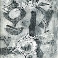 monotype dans la grisaille