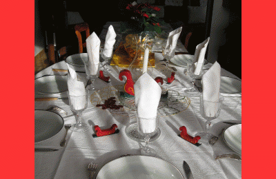 COTE DECO : Table de Noël