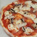 Pizza poulet champignons