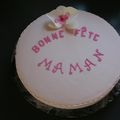 bonne fete maman : gateau de 35cm de diametre ! et orchidée en sucre