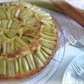 Tarte à la rhubarbe (à pâte levée)