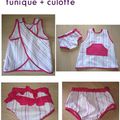 Ensemble tunique et culotte volantée