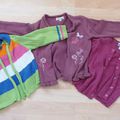 Lot 3 gilets fillette 2 ans