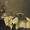 Willem Claesz. Heda (Haarlem 1594-1680) A blackberry pie, an upturned nautilus cup, a salt-cellar, a façon- de-Venise flute...