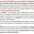 Epreuves du nouveau CAP et renouvellement d'agrément 