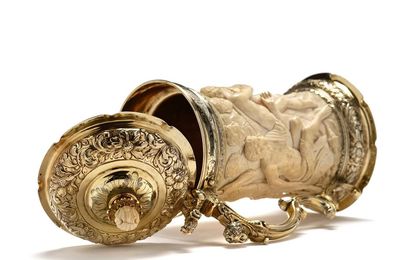 Ivory court tankard, Johann Ulrich Hurdter, Ulm, ca 1670 & Gabriel I Bessmann, Augsburg, 1687–1691