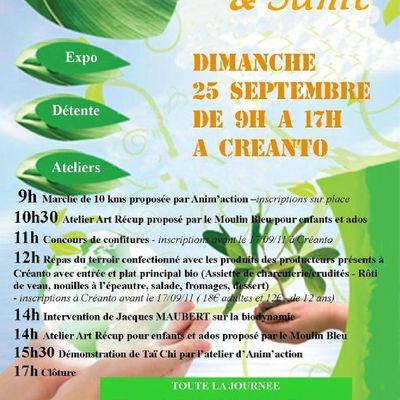 Journée Nature et santé à Créhange le 25 septembre