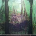 Peinture murale d'une cite sylvestre