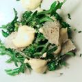 Salade asperges de brocolis, Roquette, Parmesan 