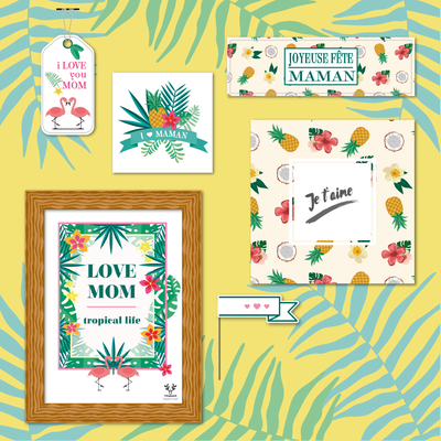 DIY printables : une fête des mères tropicale