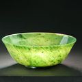 Bowl.  China, late 19th-early 20th century, spinach jade