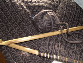 Une écharpe en laine mérinos